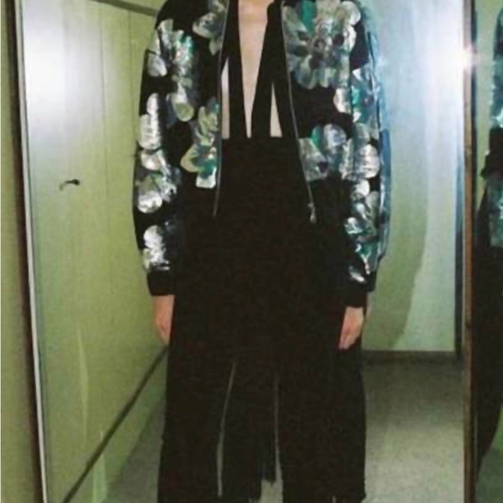 Sabina Musayev Velvet Sequin Bomber Jacket – NWT – Rare / Sold Out